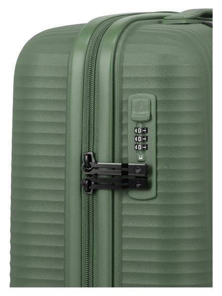Travelite Utazási bőrönd szett Travelite Air Stripe S,M,L Slim Green