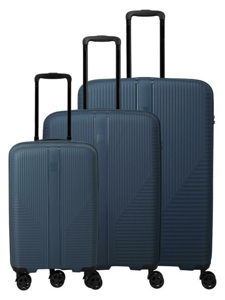 Travelite Utazási bőrönd szett Travelite Air Stripe S,M,L Slim Navy