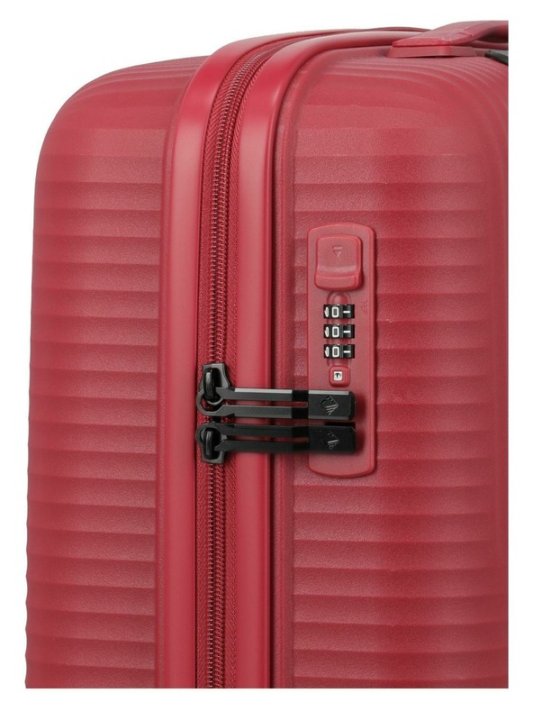 Travelite Utazási bőrönd szett Travelite Air Stripe S,M,L Slim Red