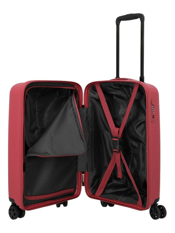 Travelite Utazási bőrönd szett Travelite Air Stripe S,M,L Slim Red