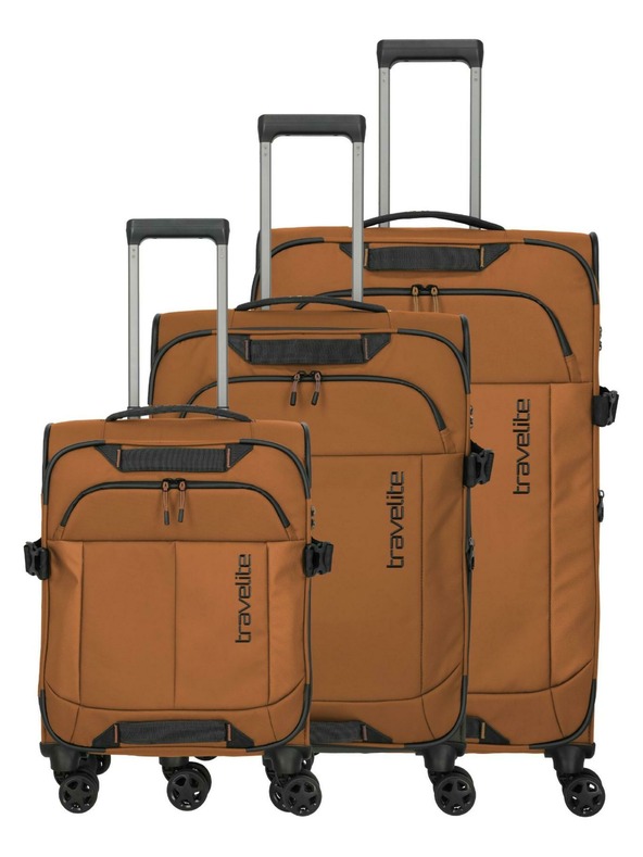 Travelite Utazási bőrönd szett Travelite Briize S,M,L Curry