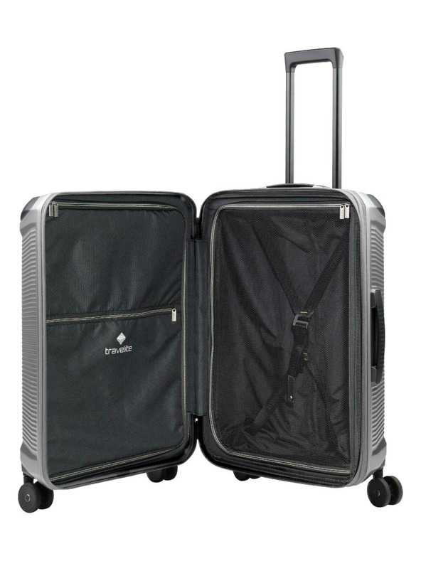 Travelite Utazási bőrönd Travelite Millennium M Silver