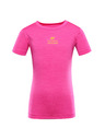 ALPINE PRO Gyermek gyorsan száradó póló ALPINE PRO BASIKO neon pink