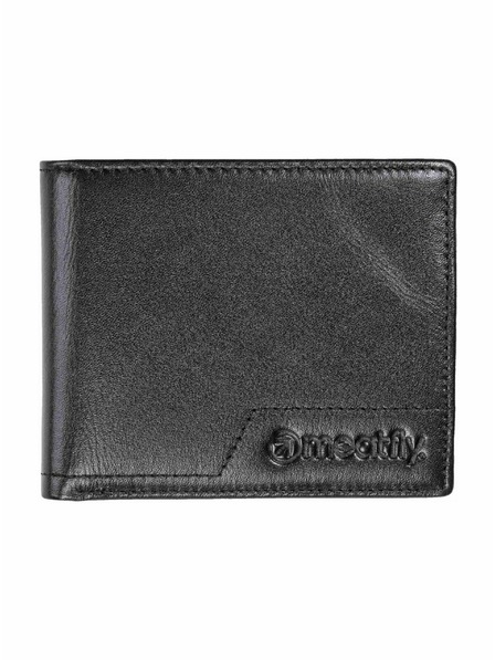 Meatfly Meatfly bőr pénztárca Eliot Premium Black