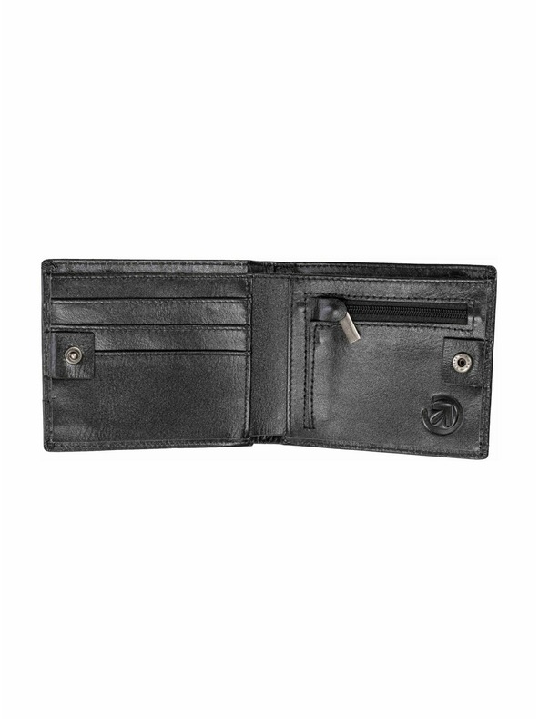 Meatfly Meatfly bőr pénztárca Eliot Premium Black