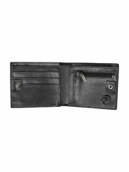 Meatfly Meatfly bőr pénztárca Eliot Premium Black