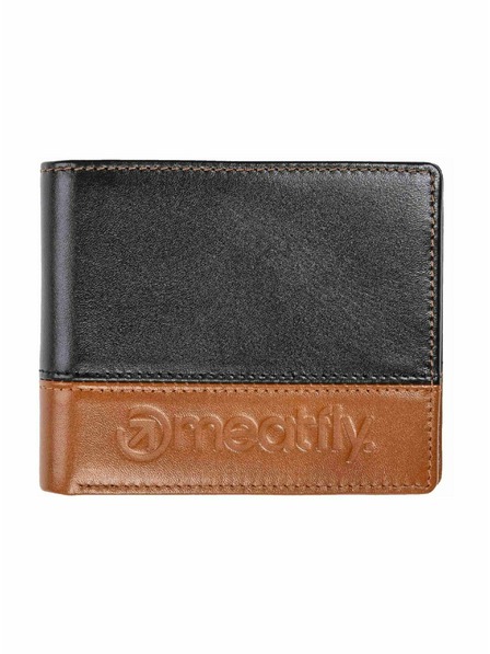 Meatfly Meatfly bőr pénztárca Eddie Premium Black / Oak