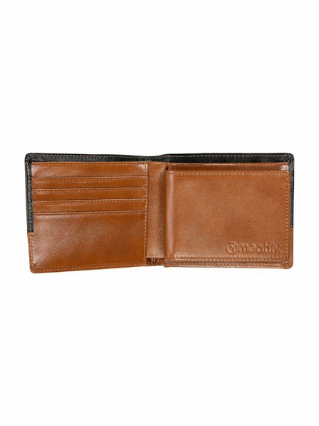Meatfly Meatfly bőr pénztárca Eddie Premium Black / Oak