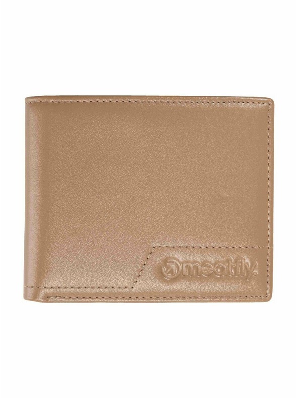 Meatfly Meatfly bőr pénztárca Eliot Premium Light Brown
