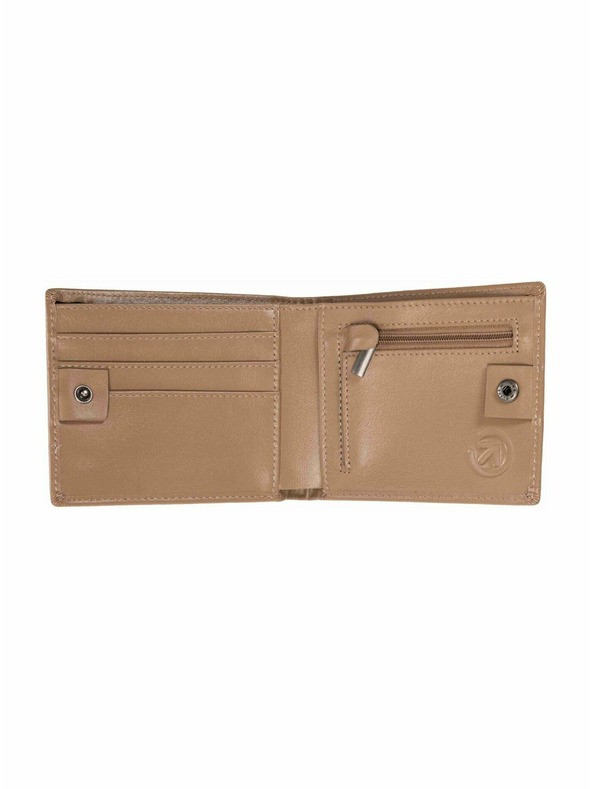 Meatfly Meatfly bőr pénztárca Eliot Premium Light Brown