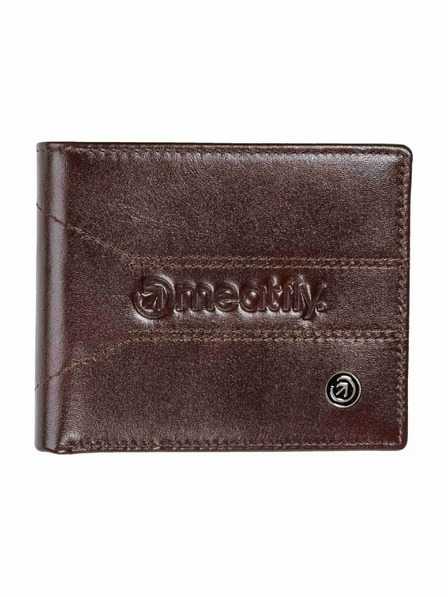 Meatfly Meatfly bőr pénztárca Zac Premium Dark Brown