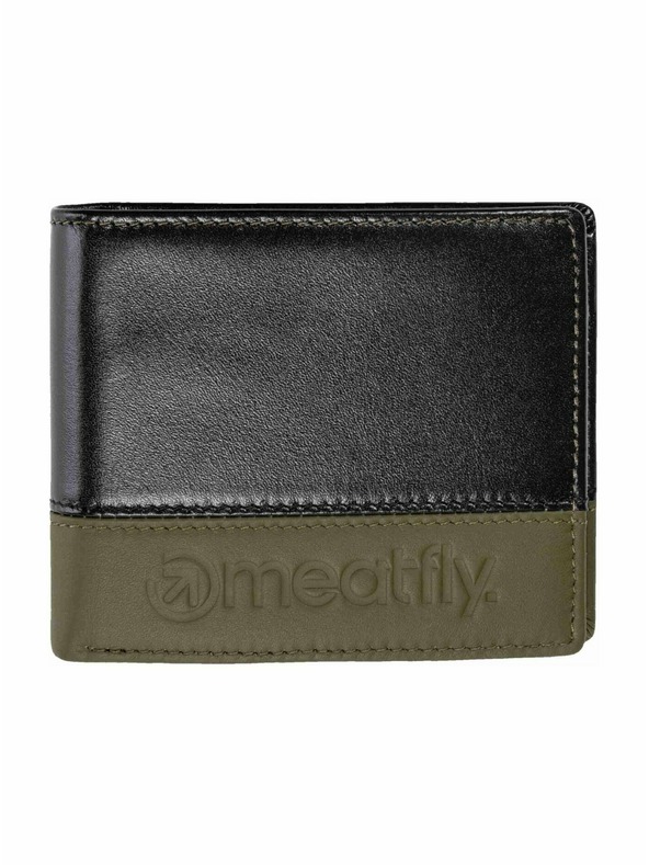 Meatfly Meatfly bőr pénztárca Eddie Premium Olive / Black