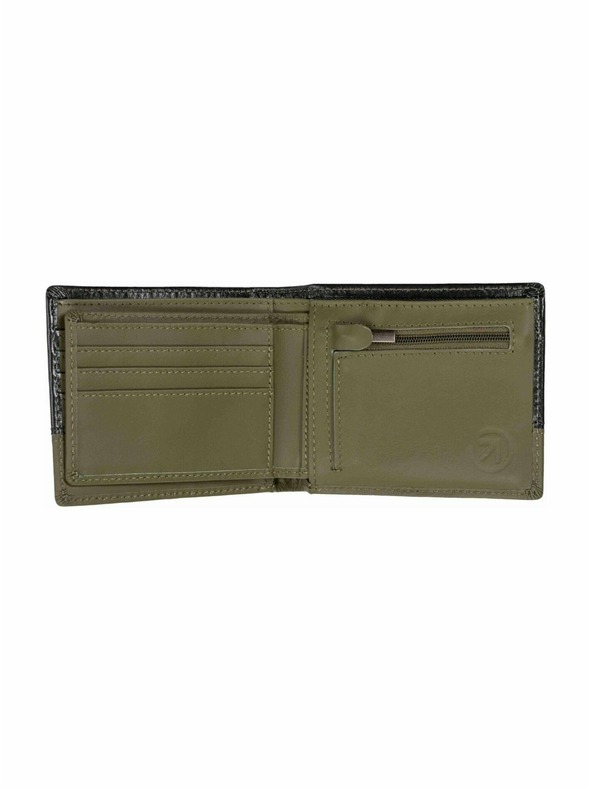 Meatfly Meatfly bőr pénztárca Eddie Premium Olive / Black