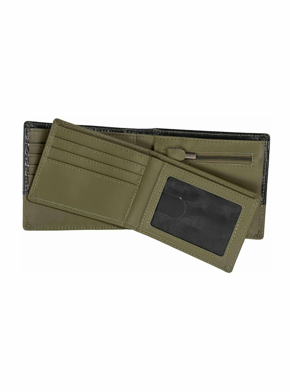 Meatfly Meatfly bőr pénztárca Eddie Premium Olive / Black