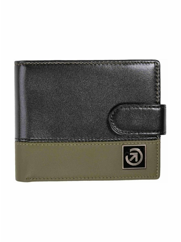 Meatfly Meatfly bőr pénztárca Nathan Premium Olive / Black