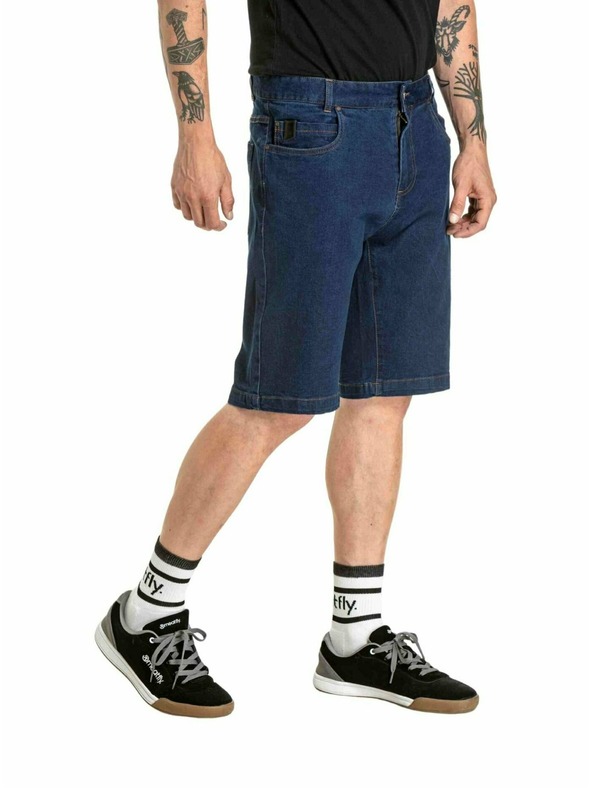 Meatfly Meatfly férfi rövidnadrág Just 2.0 Denim Rinse Wash