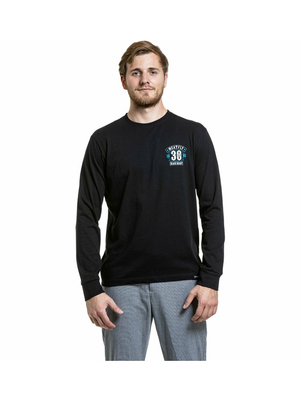 Meatfly Meatfly férfi hosszú ujjú póló Blackheart Skull Black