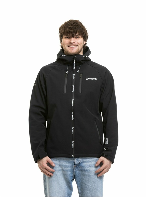 Meatfly Meatfly férfi softshell kabát Rasmussen Black
