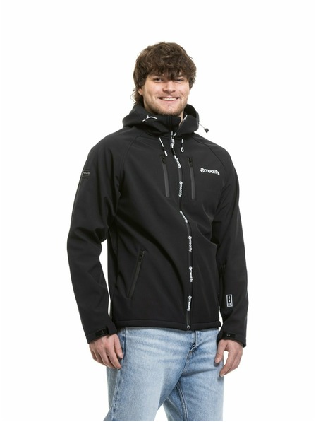 Meatfly Meatfly férfi softshell kabát Rasmussen Black