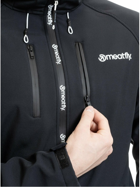 Meatfly Meatfly férfi softshell kabát Rasmussen Black
