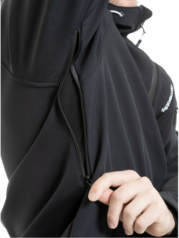Meatfly Meatfly férfi softshell kabát Rasmussen Black