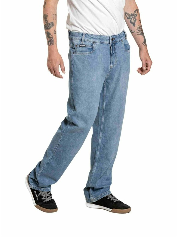 Meatfly Meatfly férfi farmer Justyn Reborn Dirty Washed Denim