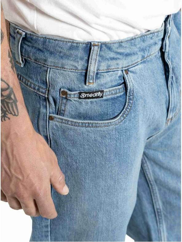 Meatfly Meatfly férfi farmer Justyn Reborn Dirty Washed Denim