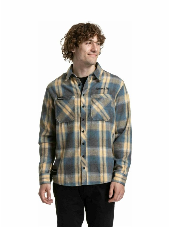 Meatfly Meatfly férfi ing Kurt Cream / Blue