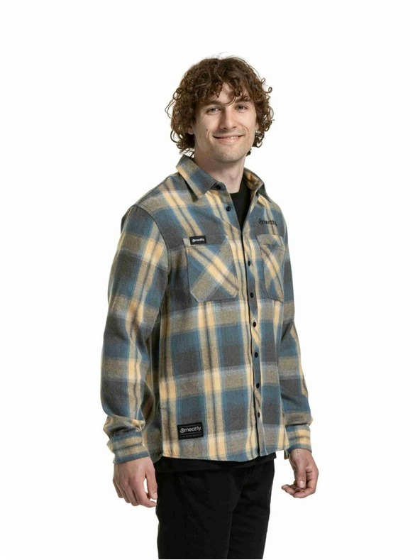 Meatfly Meatfly férfi ing Kurt Cream / Blue