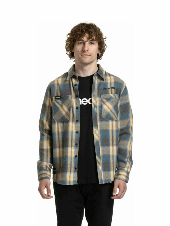 Meatfly Meatfly férfi ing Kurt Cream / Blue