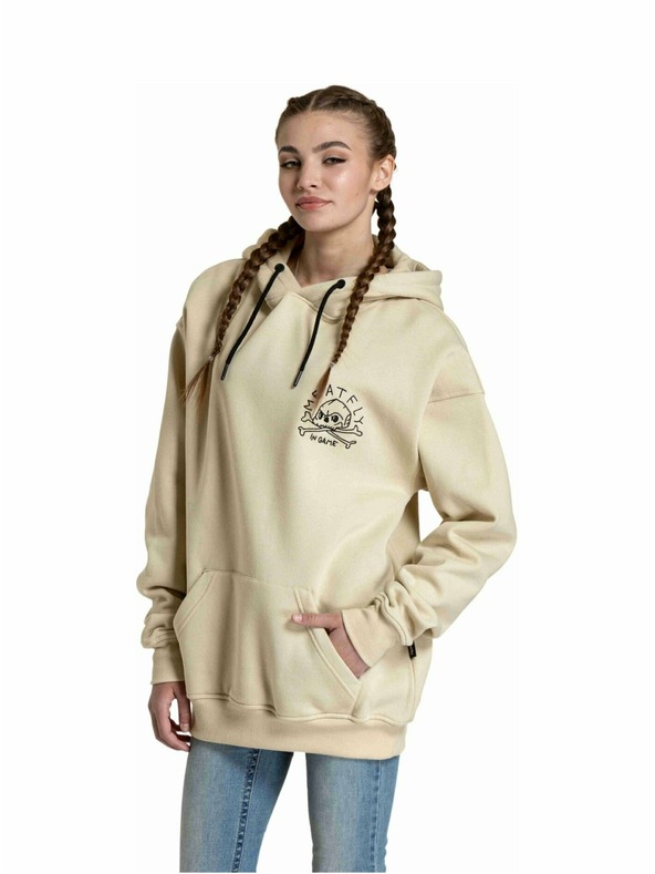 Meatfly Meatfly uniszex pulóver Fry Skull Beige