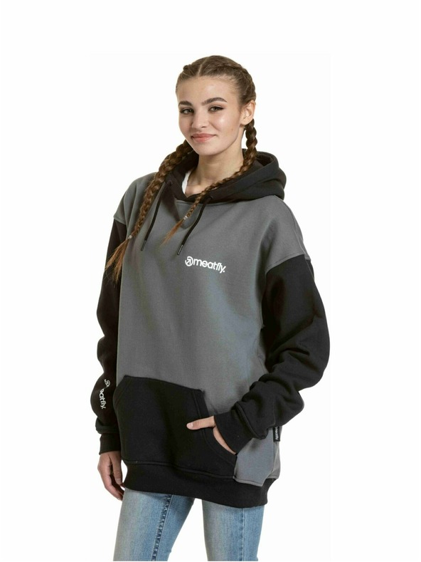 Meatfly Meatfly uniszex pulóver Fry Black / Grey