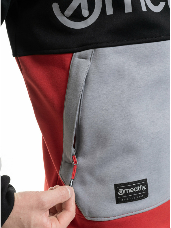 Meatfly Meatfly férfi technikai pulóver Tason Red Light / Silver