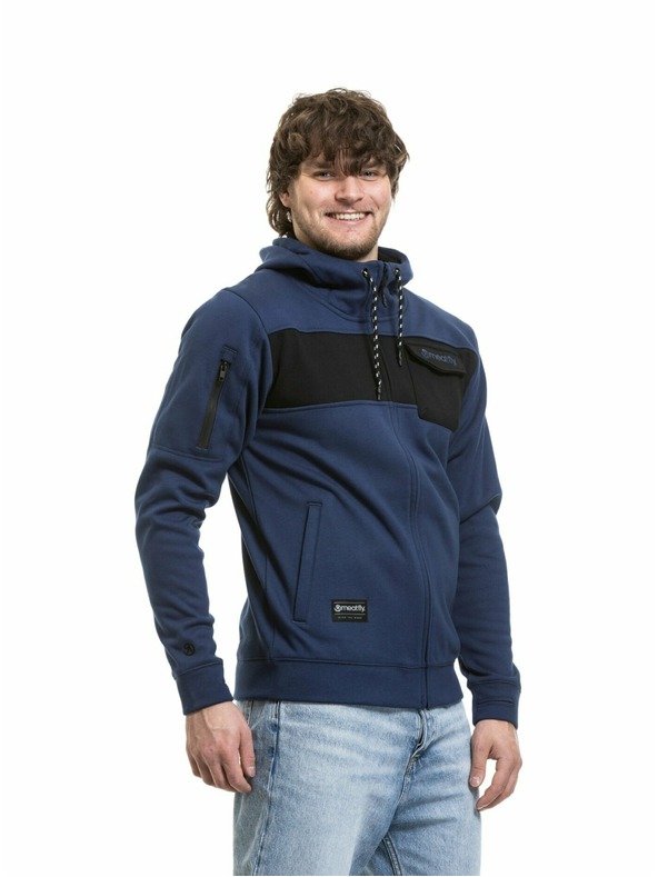 Meatfly Meatfly férfi technikai pulóver Josh Dark Ocean / Black