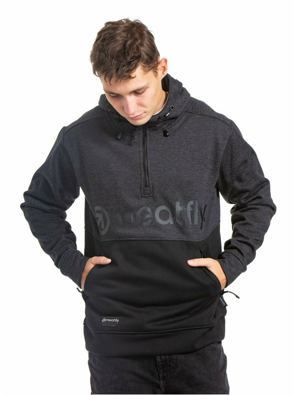 Meatfly Meatfly férfi technikai pulóver Tason Black Heather/Black