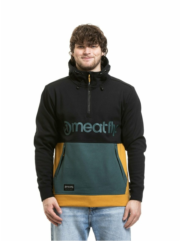 Meatfly Meatfly férfi technikai pulóver Tason Black / Chai Tea