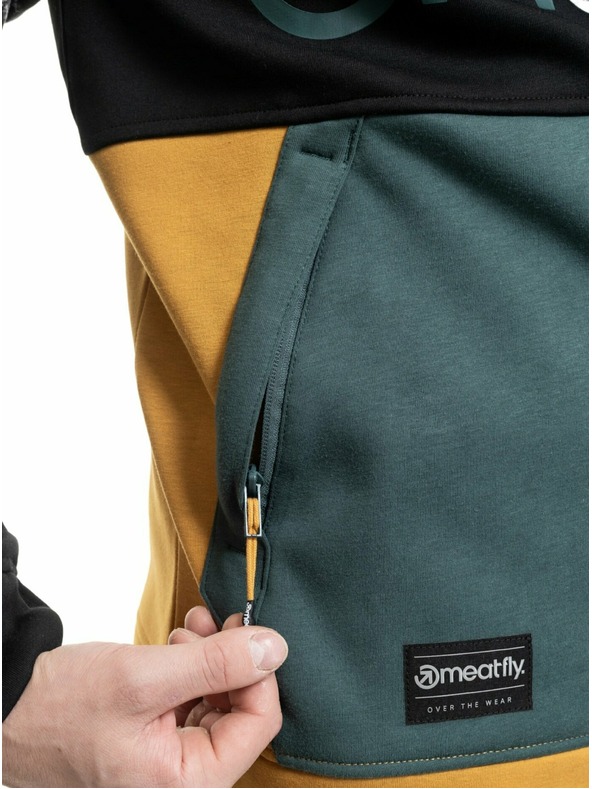 Meatfly Meatfly férfi technikai pulóver Tason Black / Chai Tea