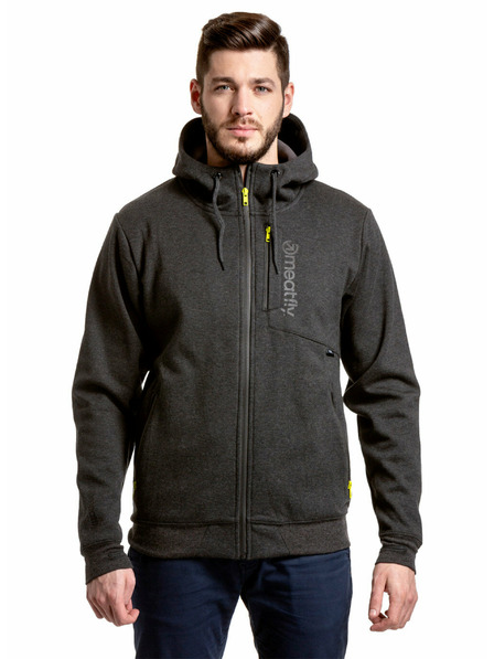 Meatfly Meatfly férfi technikai pulóver Lightyear Black Heather