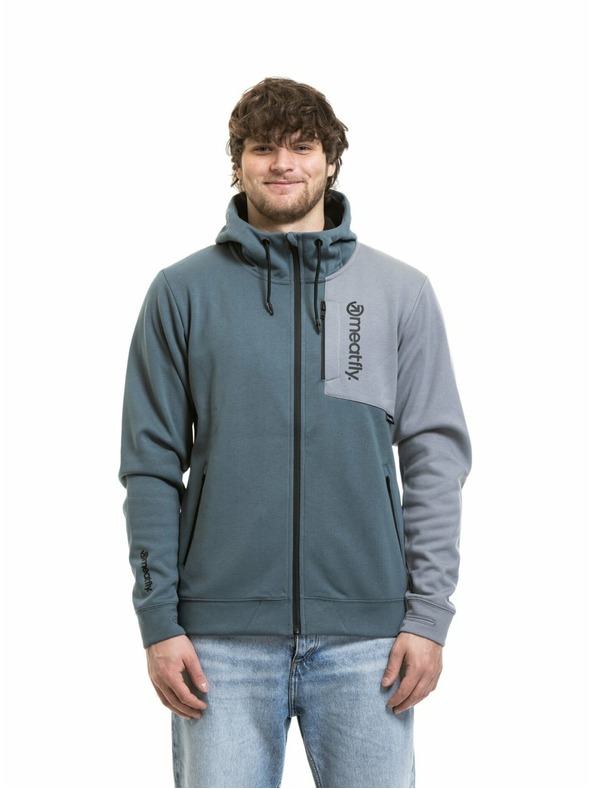 Meatfly Meatfly férfi technikai mikina Lightyear Blue Sea / Silver