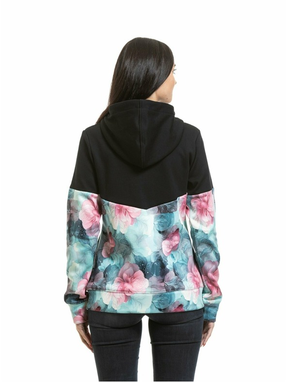 Meatfly Meatfly női technikai mikina Omni Black / Flower