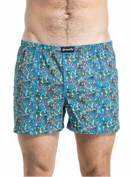 Meatfly Meatfly férfi boxer rövidnadrág Agostino Pink Partyboi / Cityboi Double Pack