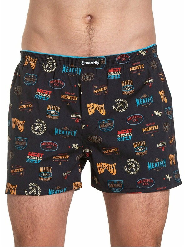Meatfly Meatfly férfi boxer Agostino Double Pack H - Badges