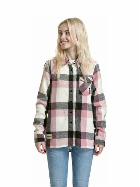 Meatfly Meatfly női ing Dora Premium Pink / Brown