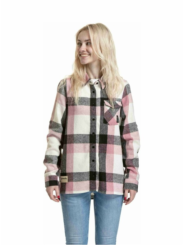 Meatfly Meatfly női ing Dora Premium Pink / Brown