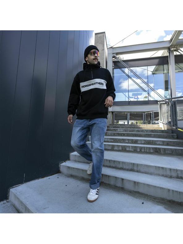 Horsefeathers Fulton pulóver - black