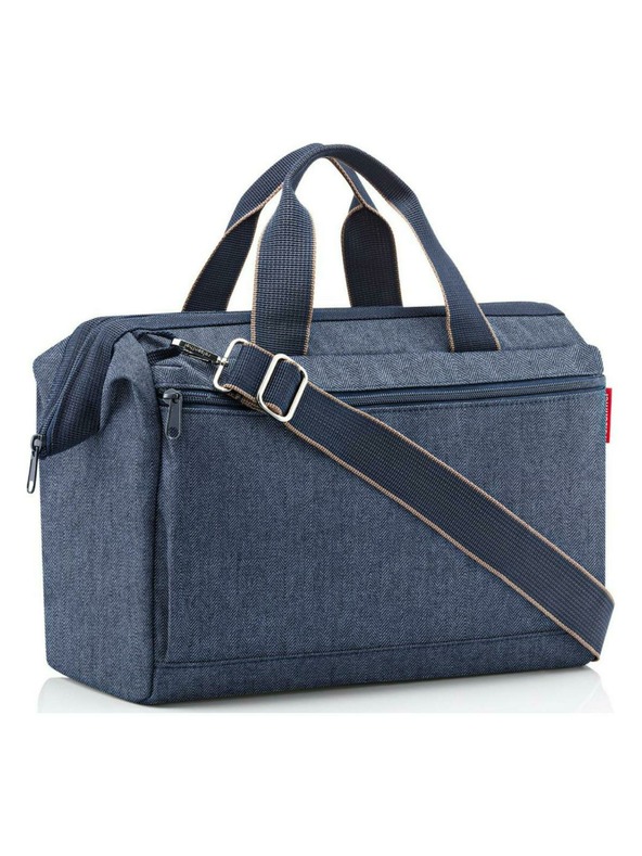Reisenthel Reisenthel Allrounder S Pocket Herringbone sötétkék utazótáska Reisenthel Allrounder S Pocket Herringbone sötétkék