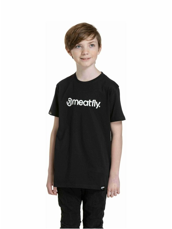 Meatfly Meatfly gyerek póló Bart Black | Fekete | Méret 146 | 100% pamut