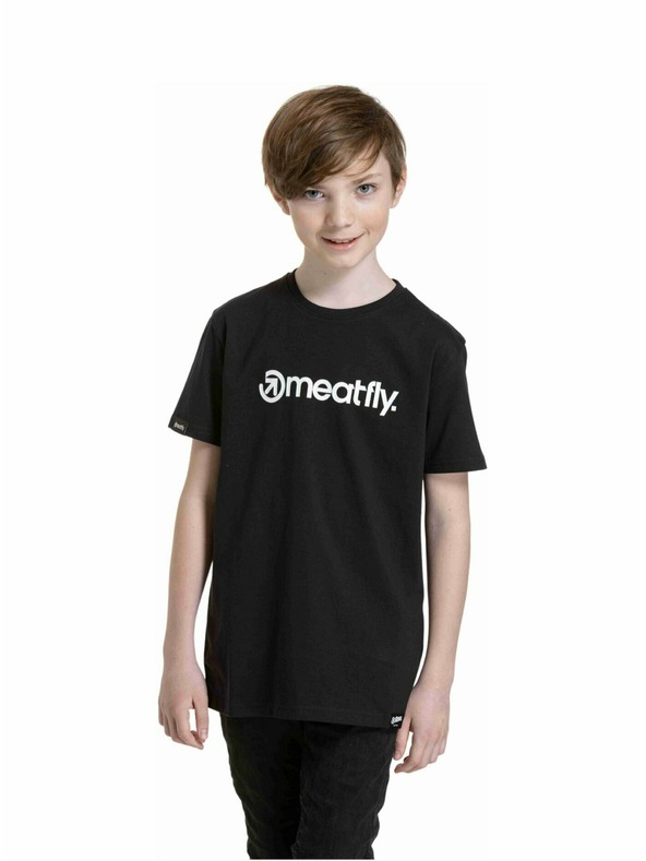 Meatfly Meatfly gyerek póló Bart Black | Fekete | Méret 146 | 100% pamut