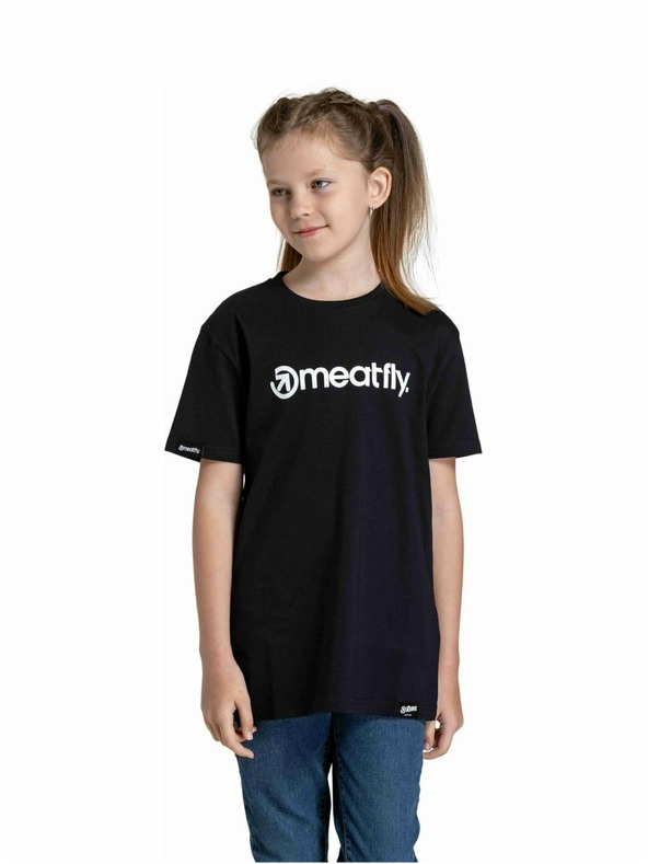 Meatfly Meatfly gyerek póló Bart Black | Fekete | Méret 146 | 100% pamut