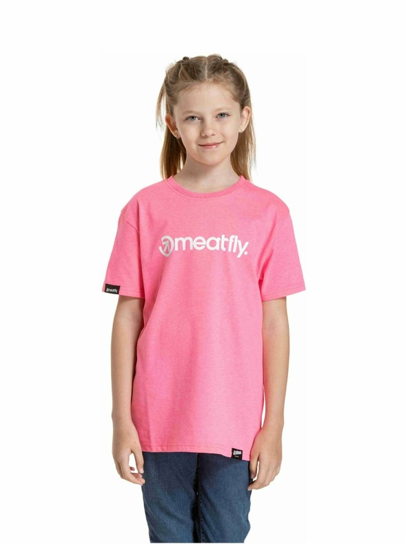 Meatfly Meatfly gyerek póló Bart Neon Pink | Rózsaszín | Méret 146 | 100% pamut